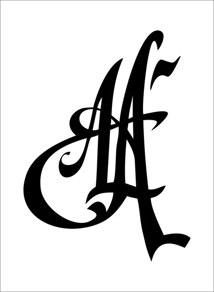 Monogram tasarım şablonu sermaye harfler A kombinasyonları ile