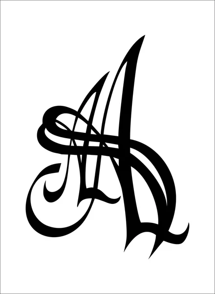 Monogram tasarım şablonu sermaye harfler A kombinasyonları ile