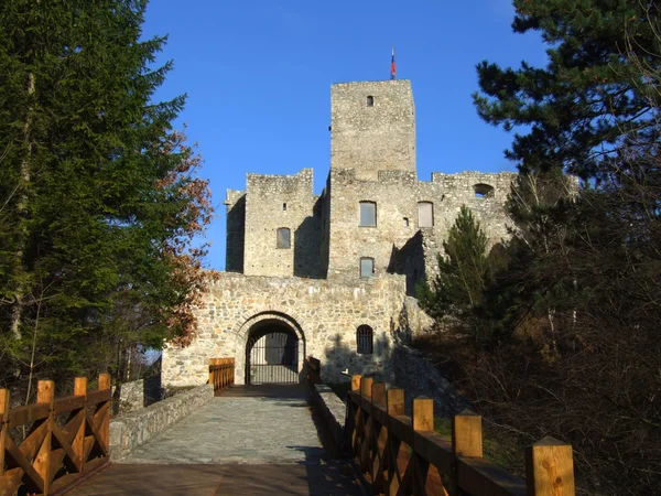 Κύρια είσοδος προς το κάστρο Strecno, Σλοβακία — Φωτογραφία Αρχείου