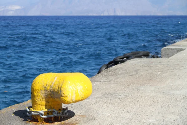 Yellow Mooring Post