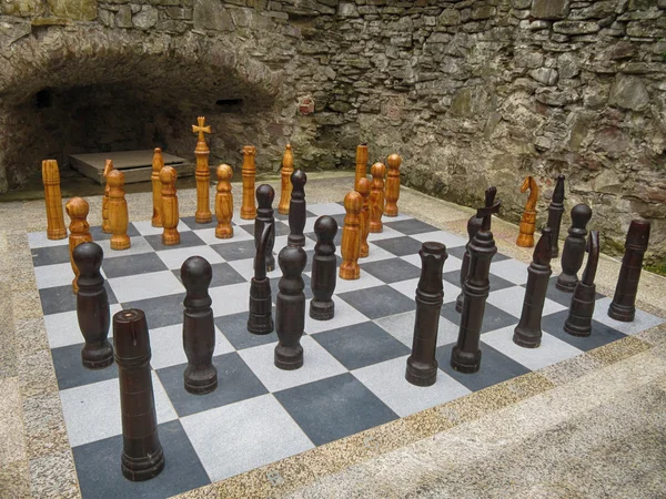 Gra w szachy na świeżym powietrzu — Zdjęcie stockowe