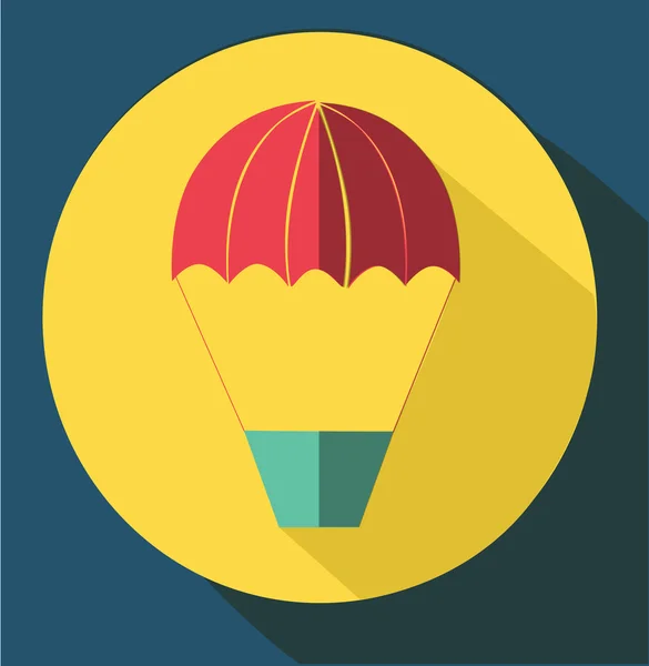 Düz stil ikonu uzun gölge ile. hava balonu. Rahatlamak için kavramı