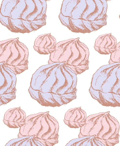 Beyaz-pembe zephyr ve beyaz-mor zephyr. Vektör çizim