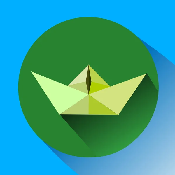 kağıt tekne. düz stil vektör çizim.