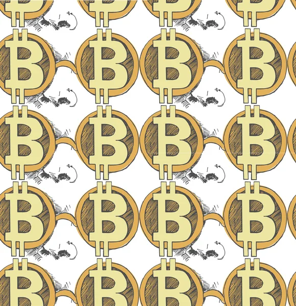 Robot resmini bitcoin. vektör çizim