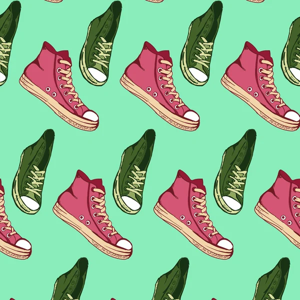 Vektör çizim el çizilmiş kroki turkuaz Patiği Modeli tasarımı için.