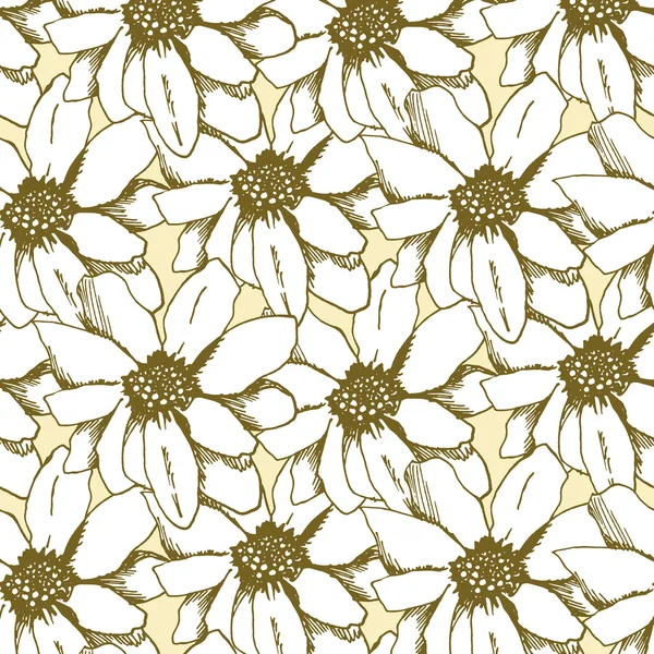 Seamless pattern flower in vintage style — Stock Photo, Image