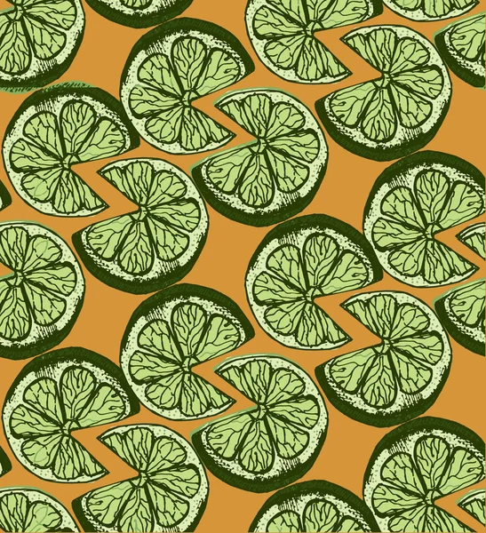 Desen dilim limon narenciye. Arka plan. Stil kroki.