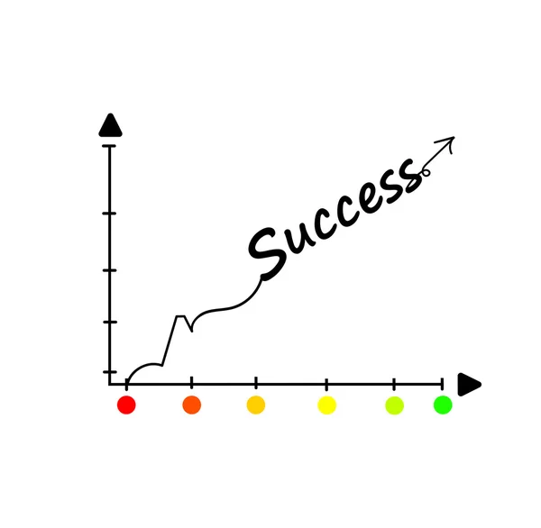 Vector tillväxt framsteg pilen diagrammet — Stock vektor