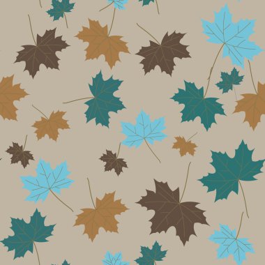 Akçaağaç seamless modeli zıt bir arka plan üzerinde bırakır. Vektör çizim.