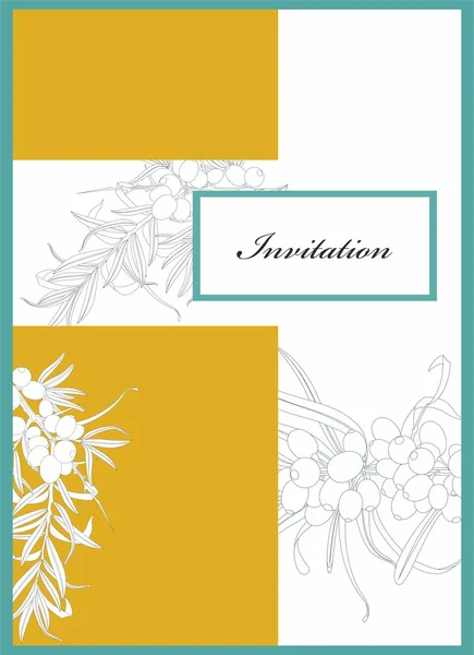 Stylish template with floral ornaments for invitations, calendars, leaflets, a card. — Stock Vector