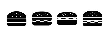 Burger ikon vektör illüstrasyonu. Hamburger ve sembol. hamburger