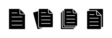 Belge simgesi vektör illüstrasyonu. Kağıt ve sembol. Dosya Simgesi