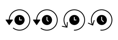 Tarih ikonu vektör illüstrasyonu. Son olay geçmişi işareti ve simgesi