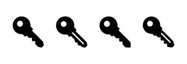 Anahtar simge vektör illüstrasyonu. Anahtar işareti ve sembol.