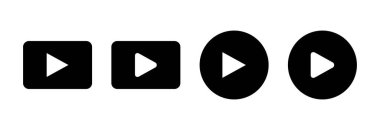 Simge vektör illüstrasyonunu çal. Düğme işareti ve sembolü çal