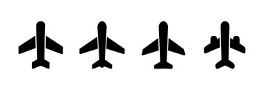 Düzlem ikonu vektör illüstrasyonu. Uçak işareti ve sembol. Uçuş taşıma sembolü. Seyahat işareti. uçak.