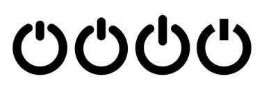 Güç ikonu vektör illüstrasyonu. Güç Anahtarı işareti ve sembolü. Elektrik gücü.