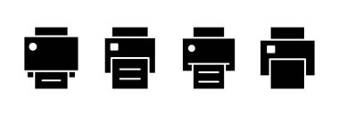 Simge vektör çizimini yazdır. yazıcı işareti ve sembol