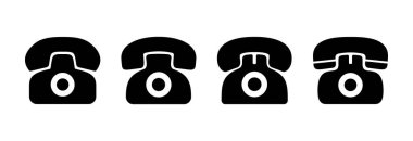 Telefon ikonu vektör çizimi. telefon işareti ve sembol