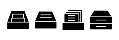 Dizin simgesi illüstrasyonunu arşivle. Belge vektör simgesi. Depolama simgesini arşivle.