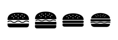 Burger ikon vektör illüstrasyonu. Hamburger ve sembol. hamburger