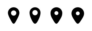 Pin simgesi vektör illüstrasyonu. Yer işareti ve sembol. hedef simgesi. harita iğnesi