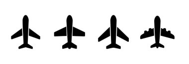 Düzlem ikonu vektör illüstrasyonu. Uçak işareti ve sembol. Uçuş taşıma sembolü. Seyahat işareti. uçak.