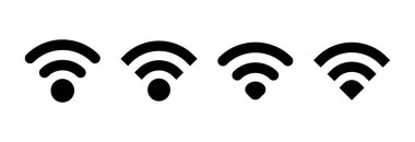 Wifi simgesi vektör illüstrasyonu. İşaret işareti ve sembol. Kablosuz simge