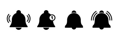 Bell Simgesi vektör çizimi. Web sitesi tasarımı için uyarı işareti ve sembol