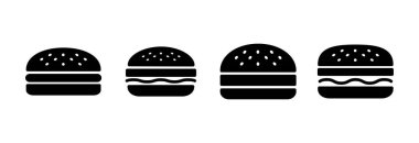 Burger ikon vektör illüstrasyonu. Hamburger ve sembol. hamburger