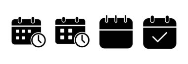 Takvim simgesi vektör illüstrasyonu. Takvim işareti ve sembol. Simge simgesini ayarla