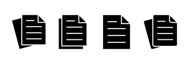 Belge simgesi vektör illüstrasyonu. Kağıt ve sembol. Dosya Simgesi