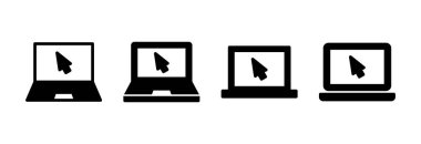 Laptop ikon vektör illüstrasyonu. bilgisayar işareti ve sembol