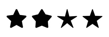 Yıldız Simgesi vektör çizimi. Reyting işareti ve sembol. favori yıldız simgesi