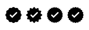 Doğrulanmış ikon vektör illüstrasyonu. Doğrulama işareti. onaylanmış işaret ve sembol