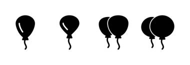 Balon simgesi vektör illüstrasyonu. Parti balonu işareti ve sembolü