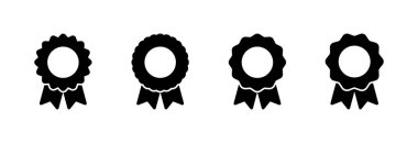 Rozet simgesi vektör çizimi. Ödül ikon vektörü. İşaret ve sembollere ulaşın. Damga