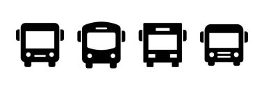 Otobüs simgesi vektör çizimi. Otobüs tabelası ve sembol. taşıma sembolü