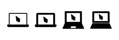 Laptop ikon vektör illüstrasyonu. bilgisayar işareti ve sembol