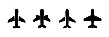 Düzlem ikonu vektör illüstrasyonu. Uçak işareti ve sembol. Uçuş taşıma sembolü. Seyahat işareti. uçak.