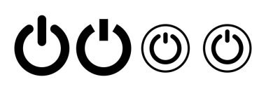 Güç ikonu vektör illüstrasyonu. Güç Anahtarı işareti ve sembolü. Elektrik gücü.