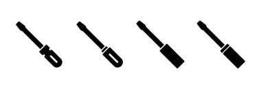 Tornavida ikonu vektör çizimi. araç işareti ve sembol