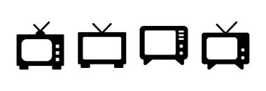 Televizyon ikonu vektör illüstrasyonu. televizyon işareti ve sembol