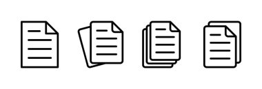 Belge simgesi vektör illüstrasyonu. Kağıt ve sembol. Dosya Simgesi