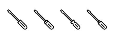 Tornavida ikonu vektör çizimi. araç işareti ve sembol