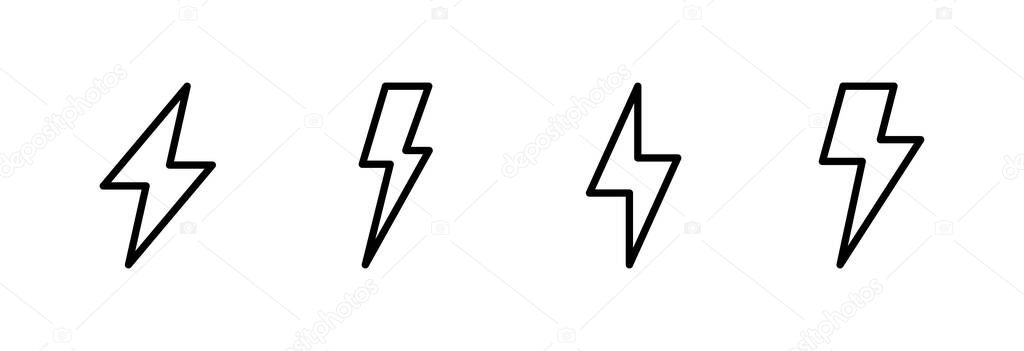 Lightning icon vector illustration. electric sign and symbol. power icon. energy sign