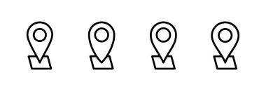 Adres simgesi vektör illüstrasyonu. Ev işareti ve sembol. nokta