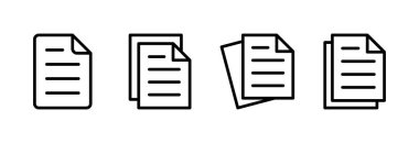 Belge simgesi vektör illüstrasyonu. Kağıt ve sembol. Dosya Simgesi