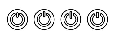 Güç ikonu vektör illüstrasyonu. Güç Anahtarı işareti ve sembolü. Elektrik gücü.